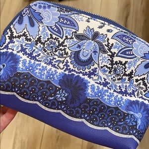 Small Floral Blue Pouch